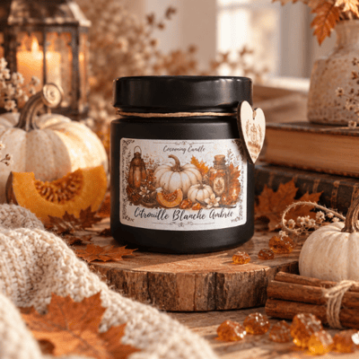Bougie Parfumée Citrouille Blanche Ambrée