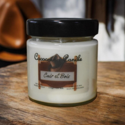 Bougie parfumee cuir et bois cocooningcandle com