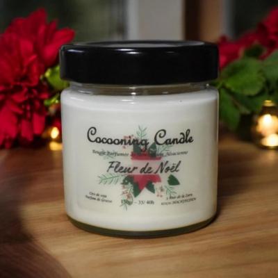 Bougie parfumee fleur de noel cocooningcandle com